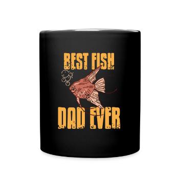 Der beste Fisch-Dad aller Zeiten - Tasse einfarbig - Schwarz - Vorne