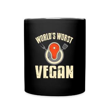 Le pire végétalien du monde - Mug uni - noir - Devant