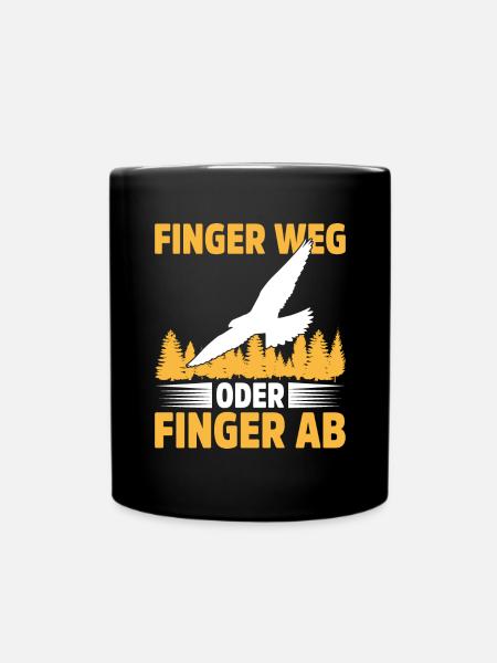 Falknerei Geschenkidee Falkner Beizjagd Greifvogel - Tasse einfarbig - Schwarz