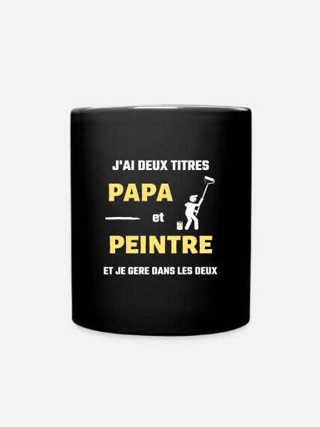 papa peintre humour peinture homme cadeau drole - Mug uni - noir