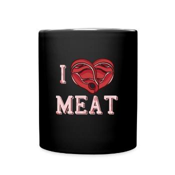 J’adore la viande - Mug uni - noir - Devant