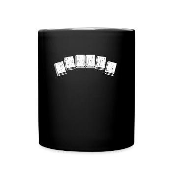 Buch Bücher lesen - Tasse einfarbig - Schwarz - Vorne