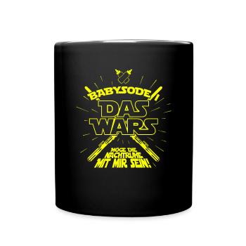 Babysode 1 Das wars Baby Mama Papa Schwangerschaft - Tasse einfarbig - Schwarz - Vorne
