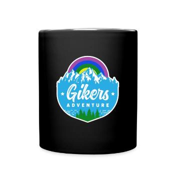 Gay Hiker and Biker Outdoor Activity Theme Gikers - Tasse einfarbig - Schwarz - Vorne