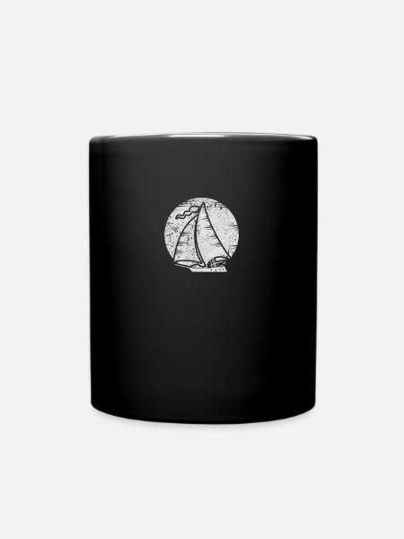 Segelboot Segeln - Tasse einfarbig - Schwarz