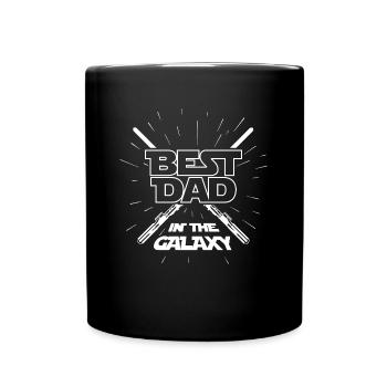 Bester Papa in der Galaxy Vatertag Vater Geschenk - Tasse einfarbig - Schwarz - Vorne