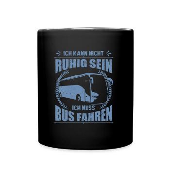 Busfahrer Geschenkideen ich kann - Tasse einfarbig - Schwarz - Vorne