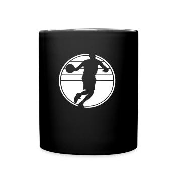 Basketball Player Basketball Sunset Retro design - Full Colour Mug - black - Front