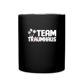 Team Traumhaus Bauarbeiter - Tasse einfarbig - Schwarz - Vorne