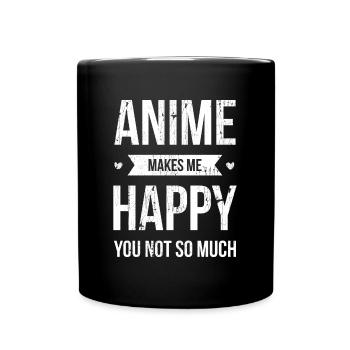 L’anime me rend heureux, pas tellement pour - Mug uni - noir - Devant