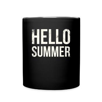 Hallo Sommer-eiscreme-design Für Gefrorene - Tasse einfarbig - Schwarz - Vorne