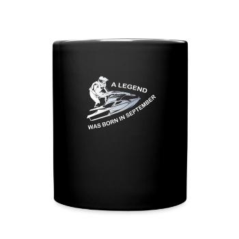 Jet SKi Fahrer Legende im September geboren - Tasse einfarbig - Schwarz - Vorne