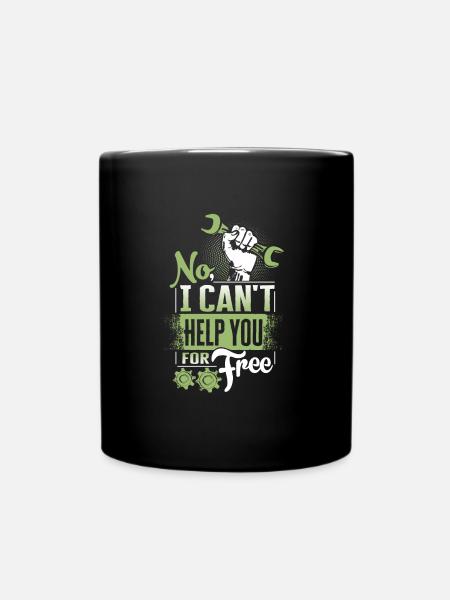 No, I'm not helping you for free - Full Colour Mug - black