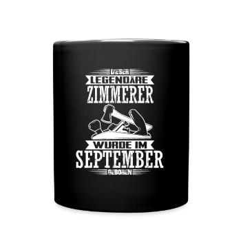 Zimmerer Geburtstag September Geburtsmonat - Tasse einfarbig - Schwarz - Vorne