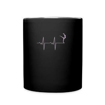 Mon coeur bat pour danser - Mug uni - noir - Devant