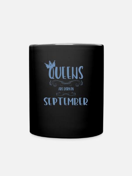 Les reines sont nées en septembre - Mug uni - noir