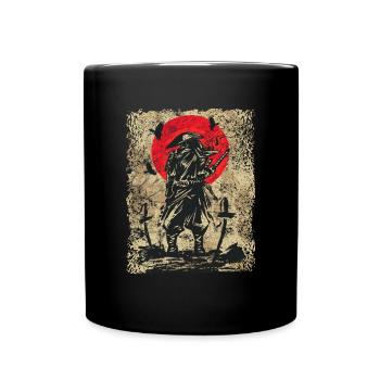 Swordsman Warrior Japanese Samurai - Full Colour Mug - black - Front