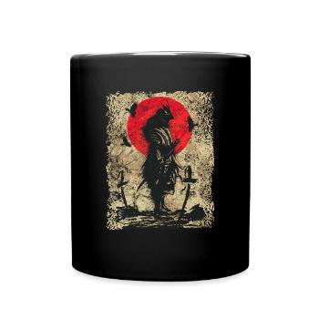 Swordsman Warrior Japanese Samurai - Full Colour Mug - black - Front