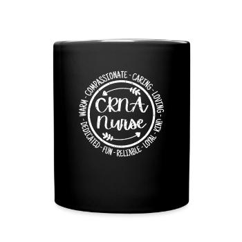 CRNA Nurse Certified Registered Nurse Anästhesist - Tasse einfarbig - Schwarz - Vorne