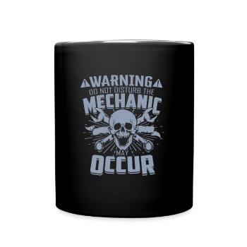 Ne pas déranger le mécanicien Blessures graves - Mug uni - noir - Devant
