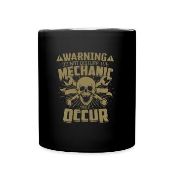 Ne pas déranger le mécanicien Blessures graves - Mug uni - noir - Devant