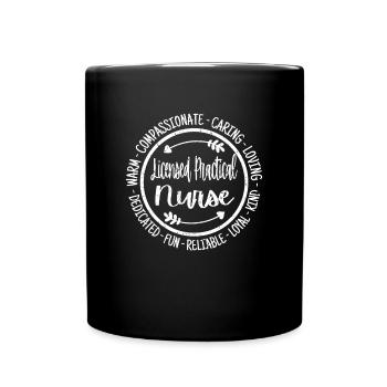 Lizenzierte praktische Krankenschwester Life Nursing Squad - Tasse einfarbig - Schwarz - Vorne