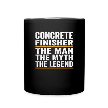 Finisseur de béton Ouvriers en béton Bétonnière - Mug uni - noir - Devant
