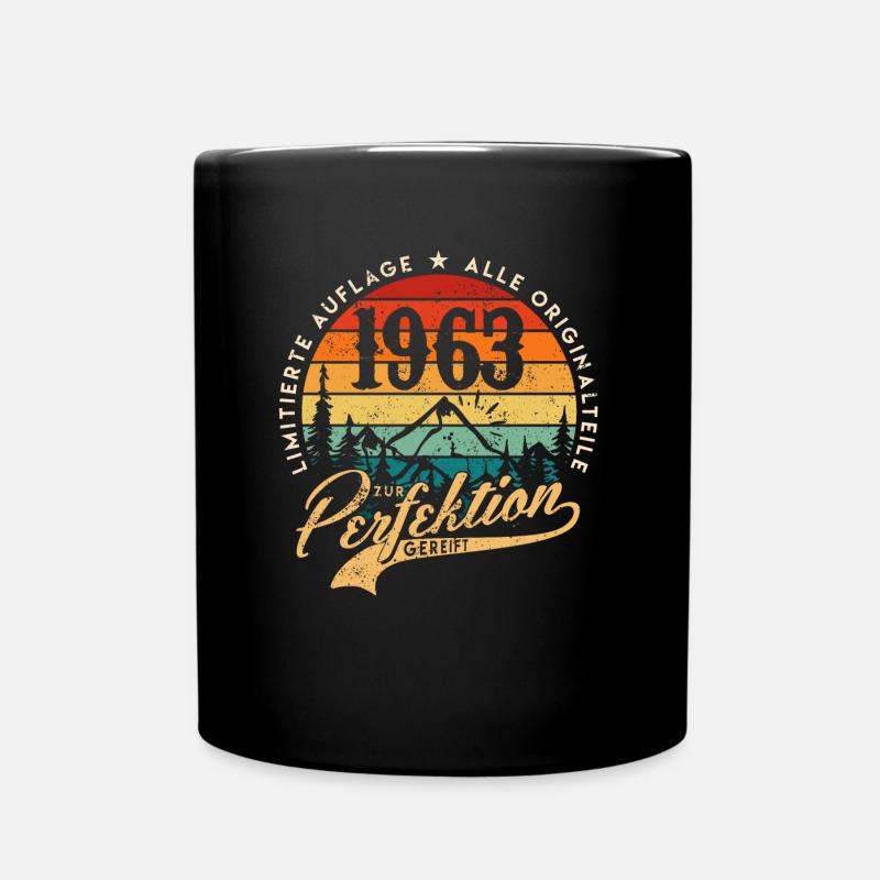 1963 Jahrgang Geburtstag Geschenkidee Perfektion - Tasse einfarbig - Schwarz