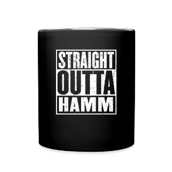 Straight Outta Hamm Vintage - Full Colour Mug - black - Front