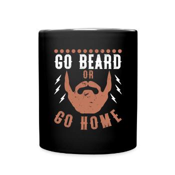 Drôle de porteur de barbe disant idée cadeau - Mug uni - noir - Devant