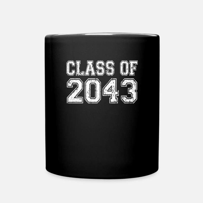 Jahrgang der Abschlussklasse 2043 - Tasse einfarbig - Schwarz