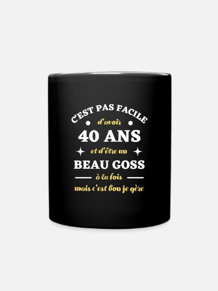 beau goss 40 ans humour anniversaire cadeau drole - Mug uni - noir