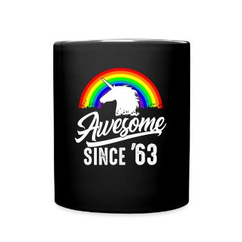 Großartig seit 1963 Geschenkidee 60. Geburtstag - Tasse einfarbig - Schwarz - Vorne