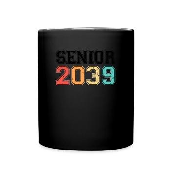 Senior 2039 Retro Jahrgang - Tasse einfarbig - Schwarz - Vorne