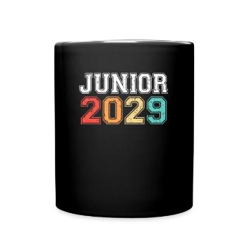Junior 2029 Abschluss Retro Vintage - Tasse einfarbig - Schwarz - Vorne