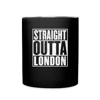 Straight Outta London Vintage - Full Colour Mug - black - Front