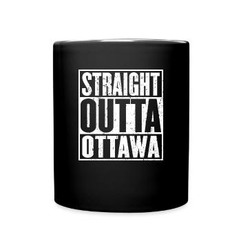 Straight Outta Ottawa Vintage - Full Colour Mug - black - Front