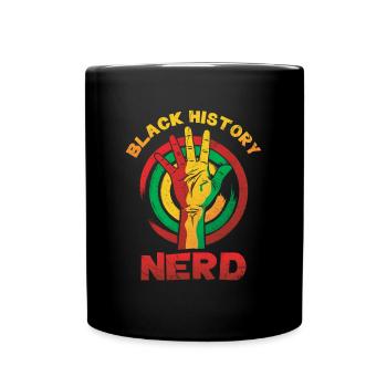 Schwarzer Geschichts-nerd Für Stolzen - Tasse einfarbig - Schwarz - Vorne