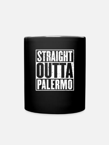 Gerade Outta Palermo Vintage - Tasse einfarbig - Schwarz