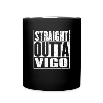 Gerade Outta Vigo Vintage - Tasse einfarbig - Schwarz - Vorne