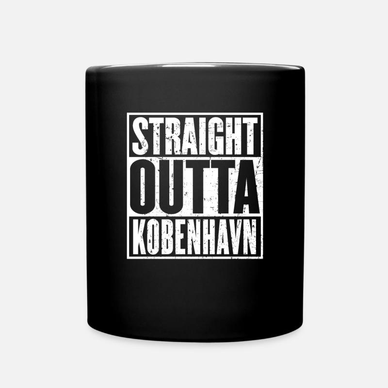 Gerade Outta Kobenhavn Vintage - Tasse einfarbig - Schwarz
