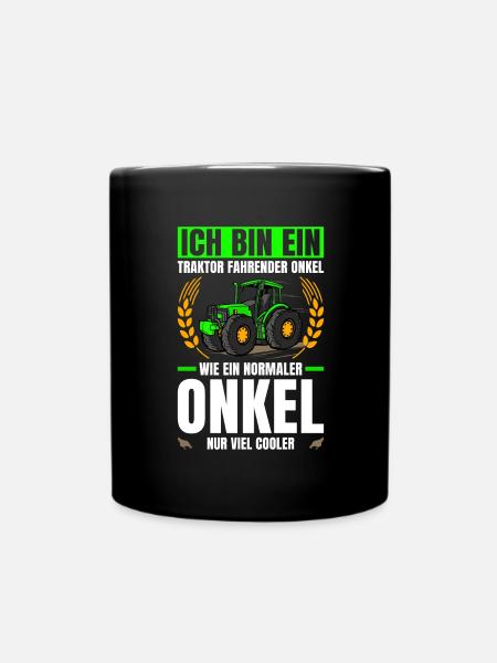 Ich Bin Ein Traktor Fahrender Onkel Traktor - Tasse einfarbig - Schwarz