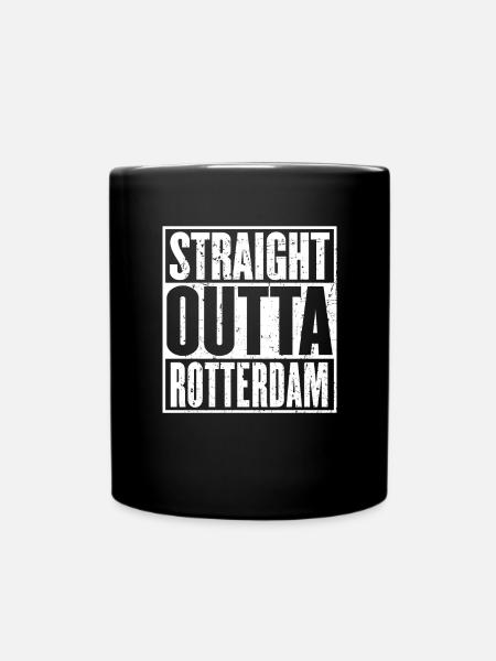 Straight Outta Rotterdam Jahrgang - Tasse einfarbig - Schwarz