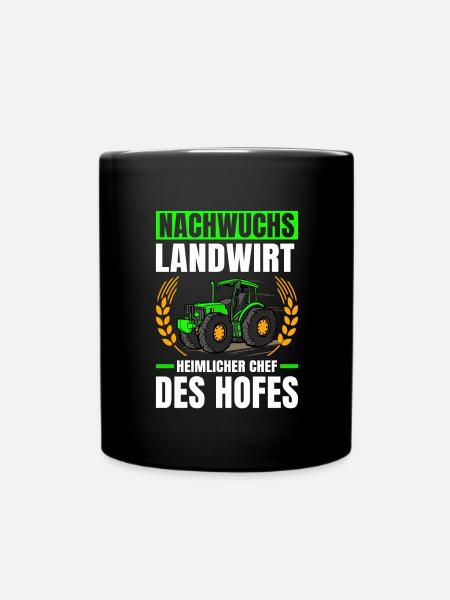 Nachwuchs Landwirt Heimlicher Chef Traktor - Tasse einfarbig - Schwarz