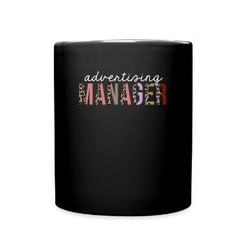 Advertising Manager Leopard Print Funny Gift - Full Colour Mug - black - Front