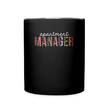 Apartment Manager Leopard Print Funny Gift - Full Colour Mug - black - Front
