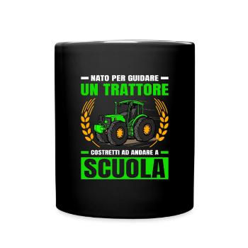 Agricoltura Nato Per Guidare Trattori Trattore - Tasse einfarbig - Schwarz - Vorne