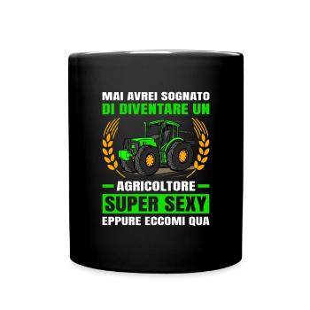 Agricoltura Agricoltore Super Sexy Trattore - Tasse einfarbig - Schwarz - Vorne