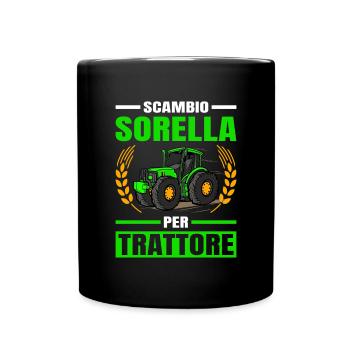 Agricoltura Scambio Sorella Per Trattore - Tasse einfarbig - Schwarz - Vorne