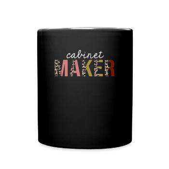 Cabinet Maker Leopard Print Funny Gift - Full Colour Mug - black - Front